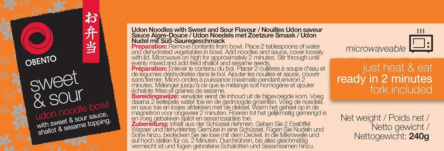 Zoetzure Udon-kom, magnetronmaaltijd, 240 g