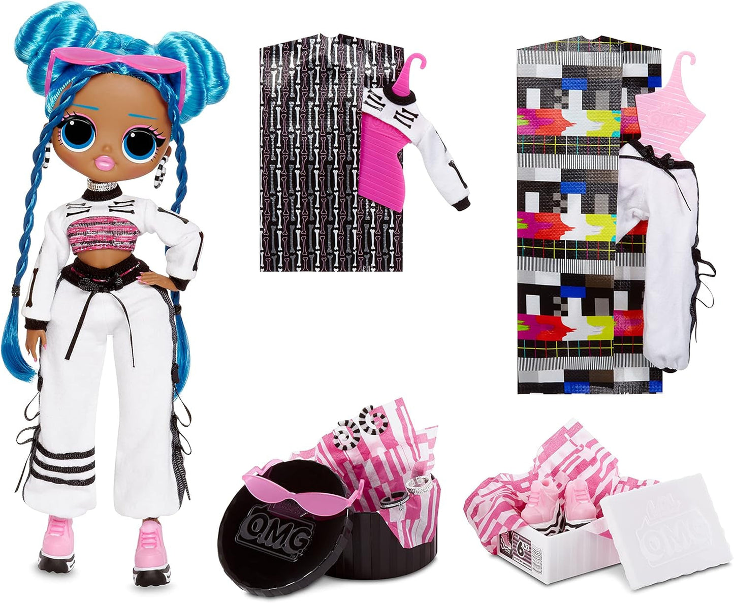 LOL Surprise OMG modepop 2-pack ROLLER CHICK & CHILLAX - Exclusieve poppen met 40 stuks inkl. Outfits en accessoires - 2-in-1 Verpackungs-Spielset - Serie 3 - Voor kinderen vanaf 4 jaar