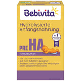 PRE HA (5 x 500 g), gehydrolyseerde melkpoederformule vanaf de geboorte, bevat uitsluitend lactose als koolhydraat, geschikt als bijvoeding