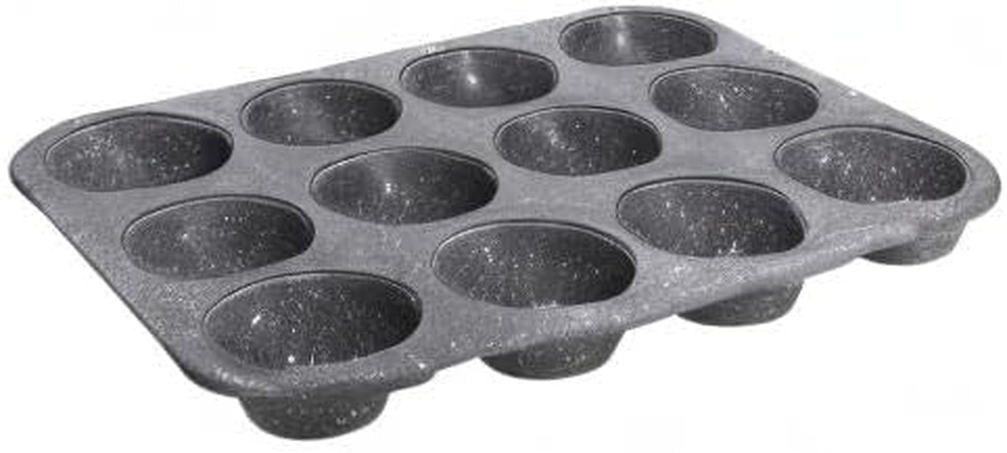 Pure Roq Muffinform Für 12 Muffins, Aluminium, Schwarz Vormen en bakplaten Naty Shop