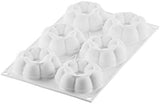 Silikomart, Siliconen Truffel Kroonvorm Ø 8,2 x H 2,9 cm, 6 holtes, 90 ml Keuken Naty Shop