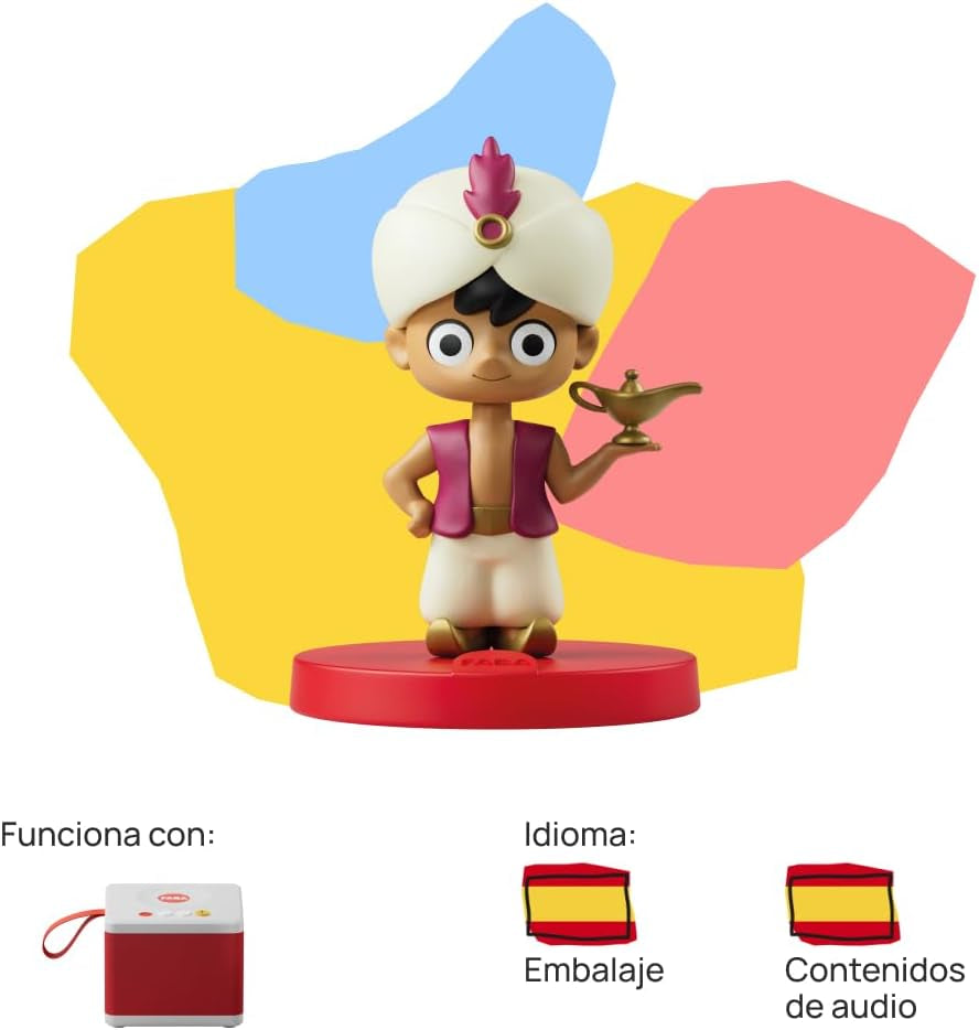 Geluidskarakter - Aladdin en de prachtige lamp - verhalen en geluidsverhalen - speelgoed, educatieve inhoud, in het Spaans, voor meisjes en jongens van 4-6 jaar+ Bebe Naty Shop Speelgoed