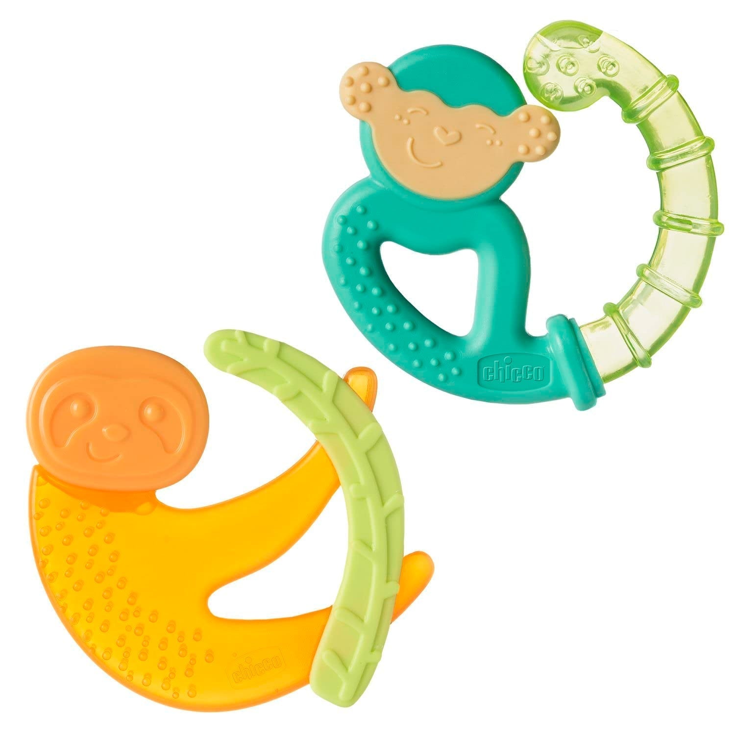 Chicco Fresh&Relax Aap- of Luiaardbijtring, 4M+, gevuld met steriel water