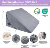 Verstelbaar verenkussen met hoge dichtheid, ergonomisch rugkussen voor bed en bank, anti-reflux leeskussen voor slapen, spelen, tv kijken (zwaar)