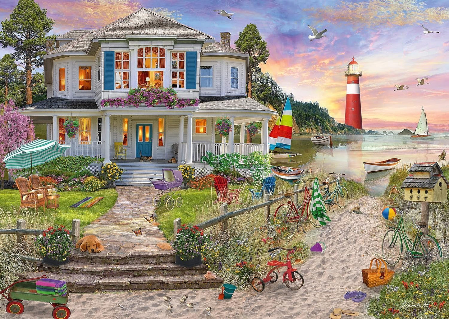 Schmidt Spiele Strandhuis, puzzel 1.000 stukjes Puzzel Naty Shop