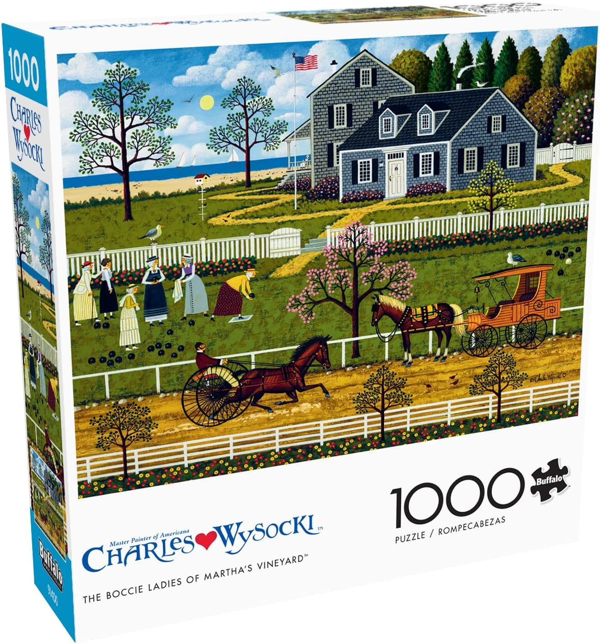 Buffalo Games - Charles Wysocki - Bocce dames van Marthas Vineyard - puzzel 1000 stukjes Puzzel Naty Shop
