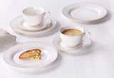Ritzenhoff & Breker Isabella koffieservies, 18-delig, fijn porselein, wit met ornamenten, 37 x 26 x 25 cm
