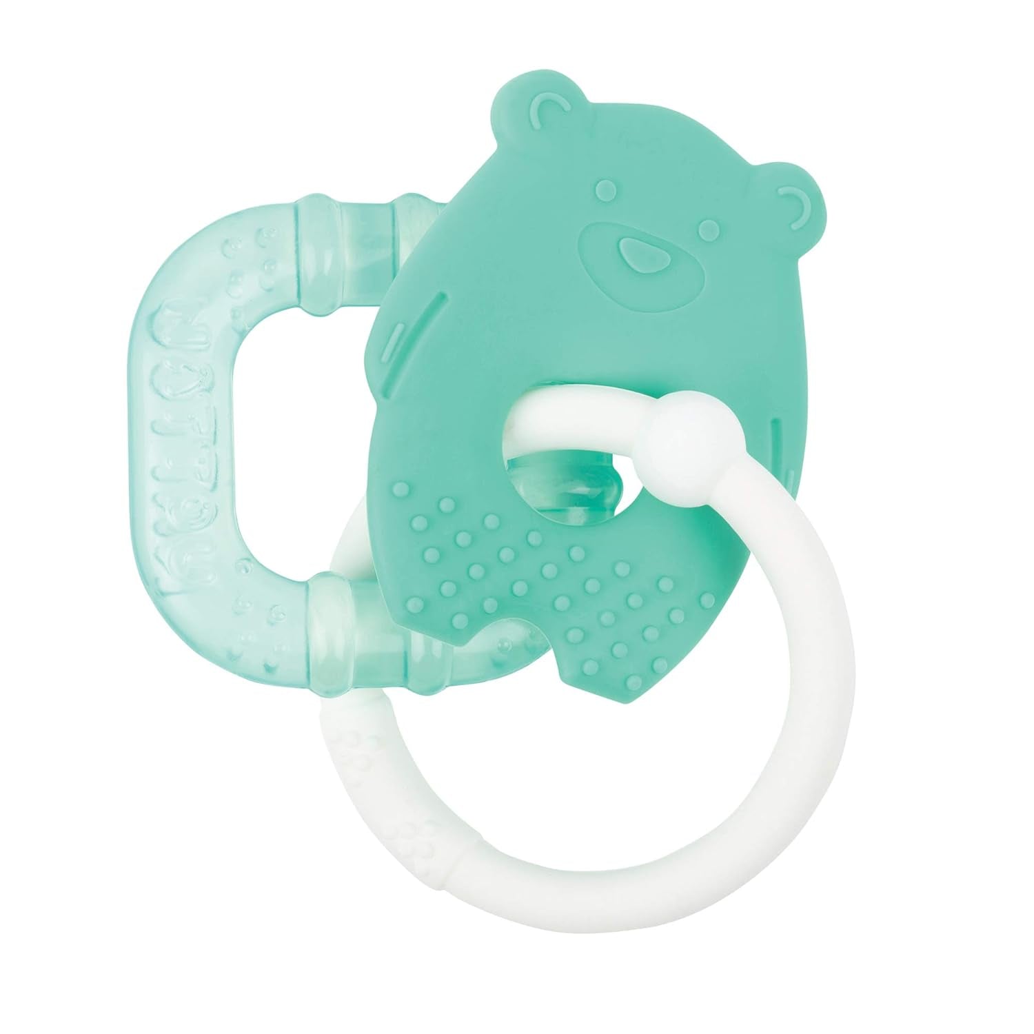 Nattou Silicone Cooler Bijtring, Muis, Watergevuld, BPA-vrij, 13,5 x 10,5 x 15 cm, Siliconen, Blauw/Wit