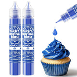 Gelvoedselkleuring - HXDZFX 2×30ml, suikervrije voedselkleuring, sterk geconcentreerd, voor het versieren van taarten, witte fondant, bitterkoekjes, koekjes, bakken, paaseieren, slijm (druivenpaars)