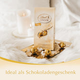 Lindt witte chocoladebolletjes LINDOR | Zak van 137 g | Ongeveer. 10 witte chocoladebolletjes met smelt-in-je-mond-vulling | Geschenk van chocolade | Chocolade cadeau