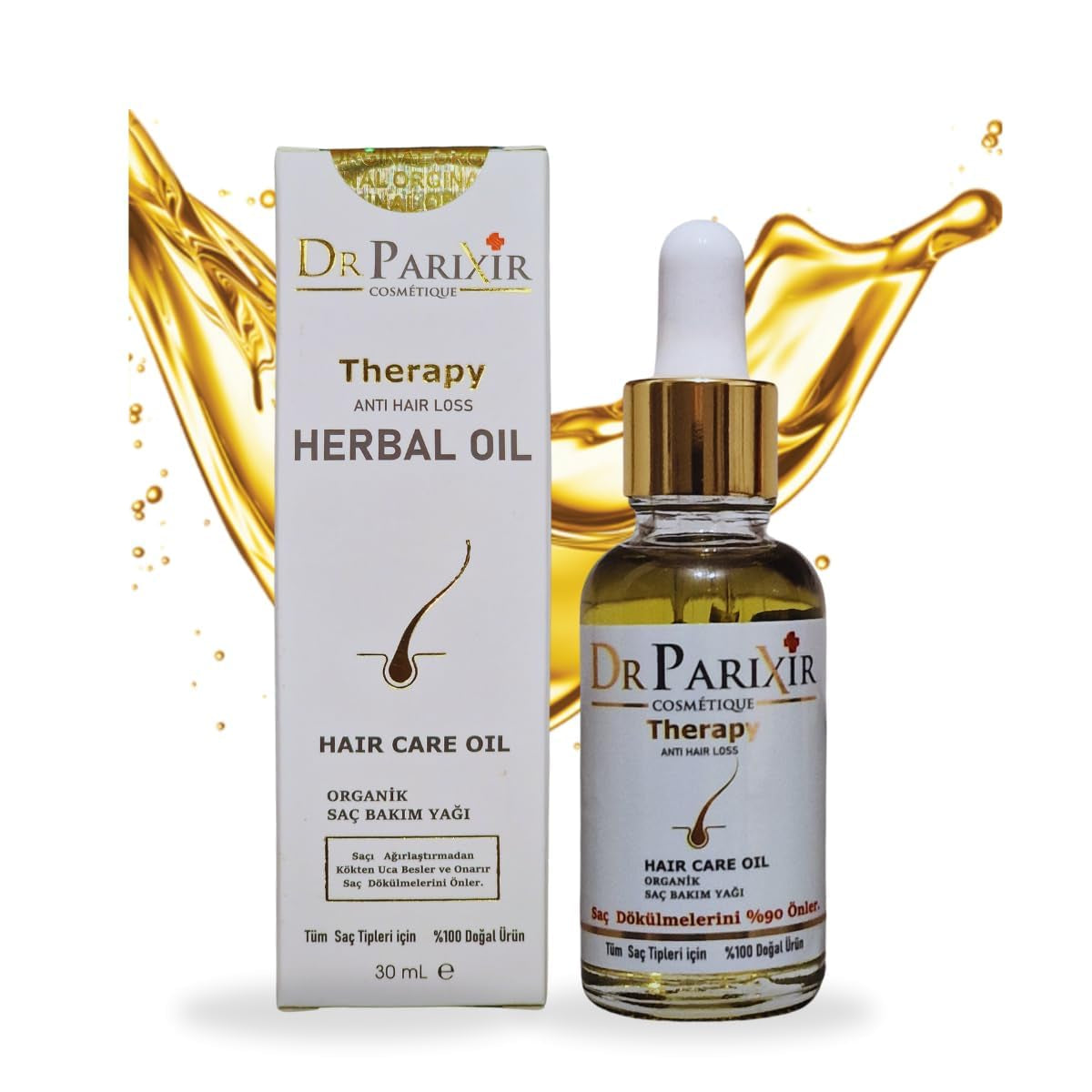 Dr Parixir Anti-Hair Loss Serum - Effectieve oplossing met olijfolie en rozemarijn, 30 ml | Vermindert haaruitval en versterkt de haarwortels Naty Shop Hair Care Standaardtitel