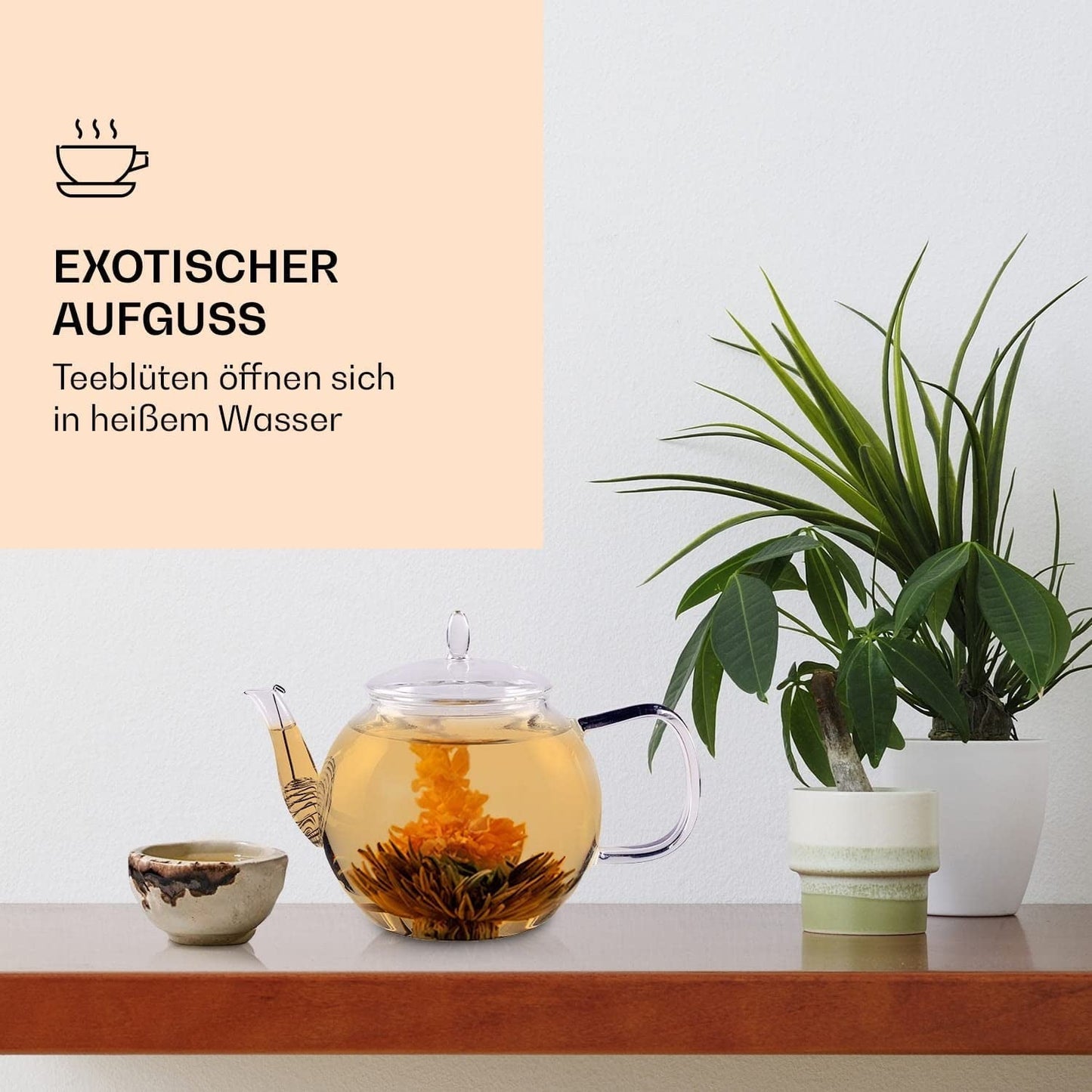 Feelino Elegant 6-delige mixdoos - Feelino witte theebloemen in een prachtige proef- en geschenkdoos met 6 verschillende witte theeroosjes, individueel vacuüm verpakt, 1 stuksverpakking
