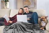 Utopia Bedding Gezellige fleecedeken [228x228 cm, grijs] Zachte, lichte, warme en pluizige deken Comfortabele en ademende deken voor slaapbank, bank, bedden en dekens Besuche den Utopia Bedding-Store