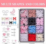 500 stuks 3D-nagelbedel Schleifen Charms Nägel Nail Art Charms Schleife Nagel Charms Nägel Nail Art Schleifen Nageldekorationen Mit Aufnahmewerkzeug Für Frauen en Mädchen Nagel-Diy-Zubehör