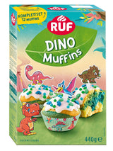 RUF Dinolino Cake, Driekleurige bladtaart met citroensmaak, 850 gram Sprinkles Naty Shop Dinomuffins