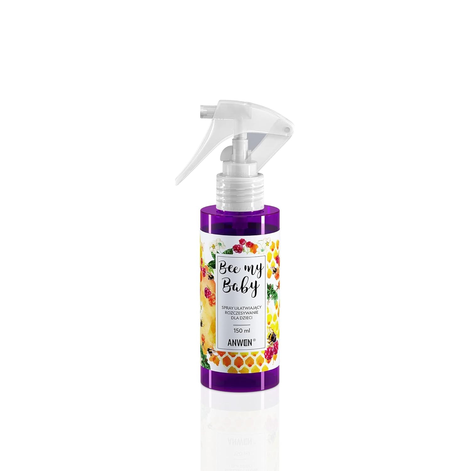 Bee My Baby Natuurlijke babyhaarspray voor ontwarren, ontwarren en kammen met de geur van frambozengom - Voedend met sheaboter en honingextract Ontwarrende producten Naty Shop Standaardtitel