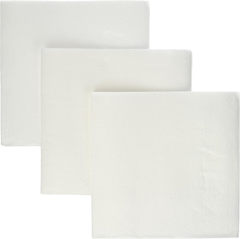 , Papieren cocktailservet, 1/4-vouw, kant, 150 servetten, wit