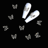 10 stuks Legering Vlinder Nagelbedels Metaal Nagelkunst Hanger Stenen Voor Diamanten Nagels Edelstenen Nagelsieraden Kunstdecoraties Nagelkunst Sieraden maken
