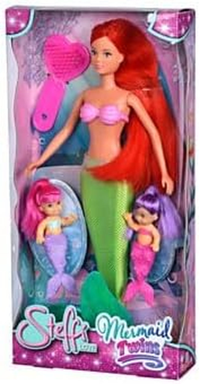 Simba 105734162001 105734162 - Steffi Love The Twin Mermaids / twee varianten / Steffi als zeemeermin / met twee baby-zeemeerminnen / modepop / 29 cm, voor kinderen vanaf 3 jaar