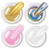 BISHENGYF Silver Chrome Nail Powder – Metal Holo Chromfarbener Nagelpuder, 1G Cromepulver Nägel Glitzer Glänzende Silver Nagelpulver Spiegeleffekt Pigment Nagelkunst, DIY-Design-Dekor Frauen Gift