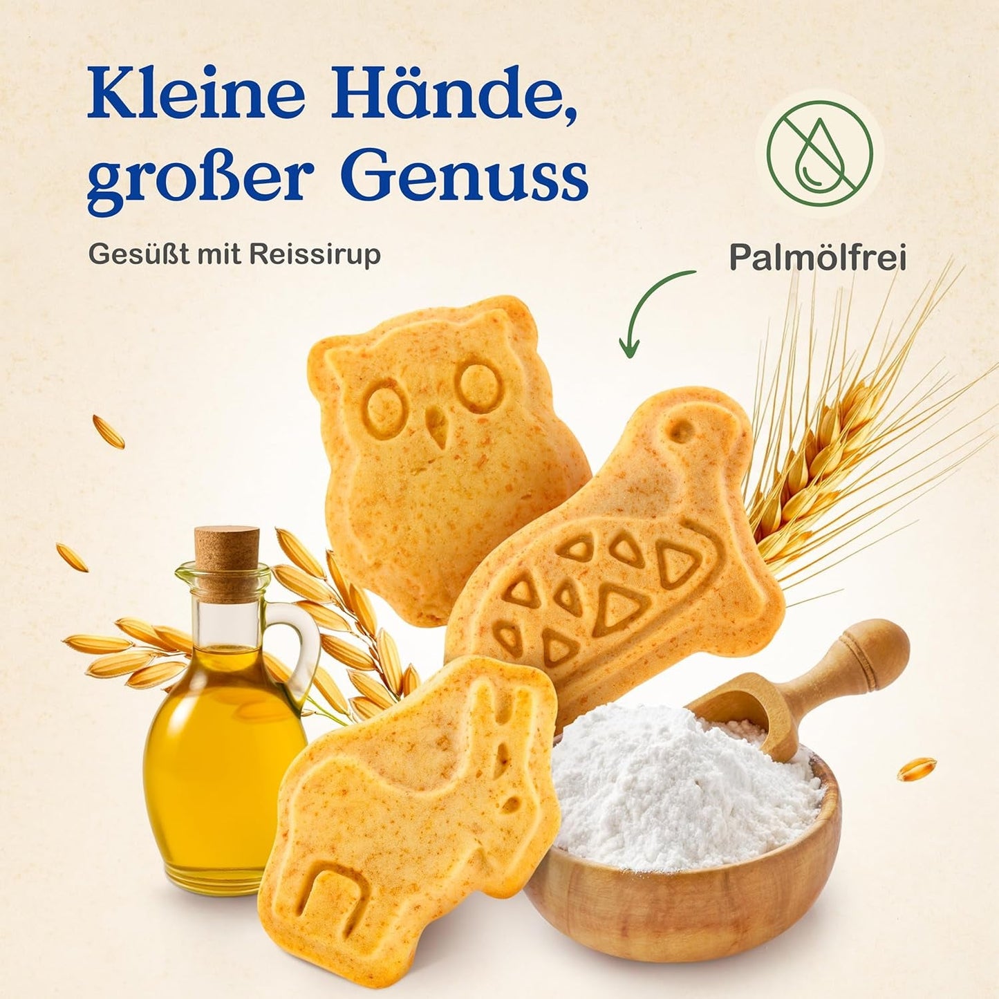 Alete Biologische Krokante Koekjes met Alac (4 x 125g) - Krokante Alac Koekjes voor baby's, palmolievrij, vanaf 10 maanden