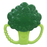 Infantino Lil' Nibbles, getextureerde siliconen bijtring, BPA-vrij babybijtringspeeltje, zacht, gemakkelijk vast te houden, zintuiglijke stimulatie voor zuigelingen, broccoli