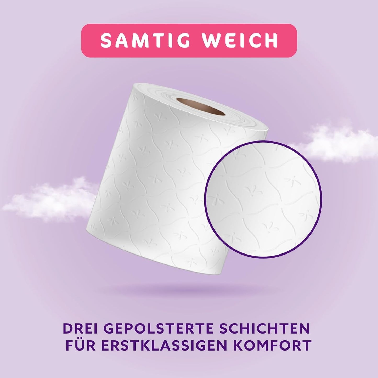 By Amazon toiletpapier, 3-laags gewatteerd, fluweelzacht, 36 rollen (9 rollen, 4 stuks), 200 vellen per rol, FSC-gecertificeerd