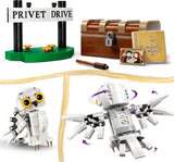 LEGO Harry Potter Hedwig in Privet Drive 4 Kinderspeelgoed-uilset, bouwbare dierenfiguur met Zweinstein-koffer, klein cadeautje voor jongens, meisjes en alle fans vanaf 7 jaar 76425 Bouwsets Besuche den LEGO-Store