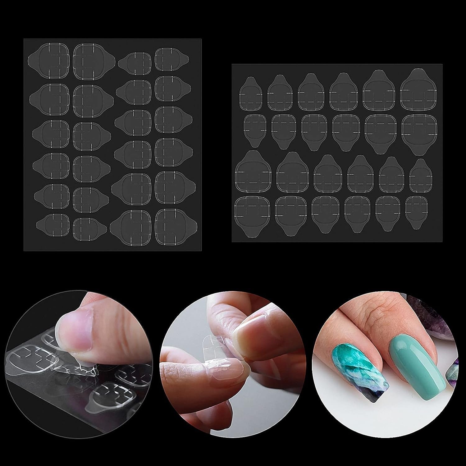 360 stuks doorzichtige zelfklevende nagelstrips nagellijm dubbelzijdig zelfklevende strips doorzichtige DIY manicure decoratie