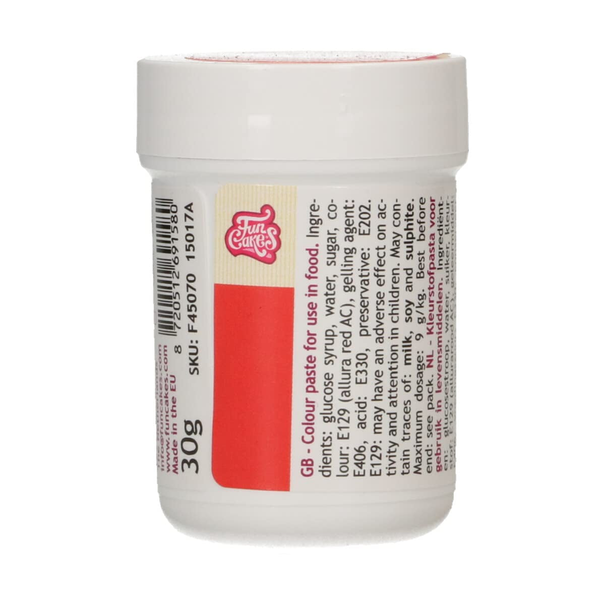 Geconcentreerde kleurstof Funcakes Paste Colour Royal Blue; voor deeg, room, fondant, marsepein, deeg, modelleerpasta en bloemenpasta. Halal en koosjer. 30 gram
