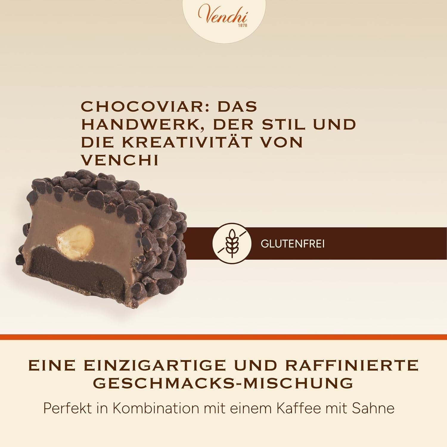 Venchi – Chocoviar Gianduia, pralines in een zak van 1 kg, Gianduia-chocolade uitsluitend geproduceerd met "Piemonte boshazelnoten", glutenvrij, zonder kunstmatige kleurstoffen en zonder bewaarmiddelen