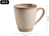 MÄSER 931512 Nottingham Vintage Series serviesset voor 4 personen, combinatieservies van 20 stuks met onregelmatige ronde vormen in retro-look, tegel, beige