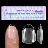 Btartbox Extra Korte Amandelnageltips - Volledige dekking Gel X Soft XS Gelnageltips - Voorgevormde semi-matte voor brede nagels Salon 320 stuks