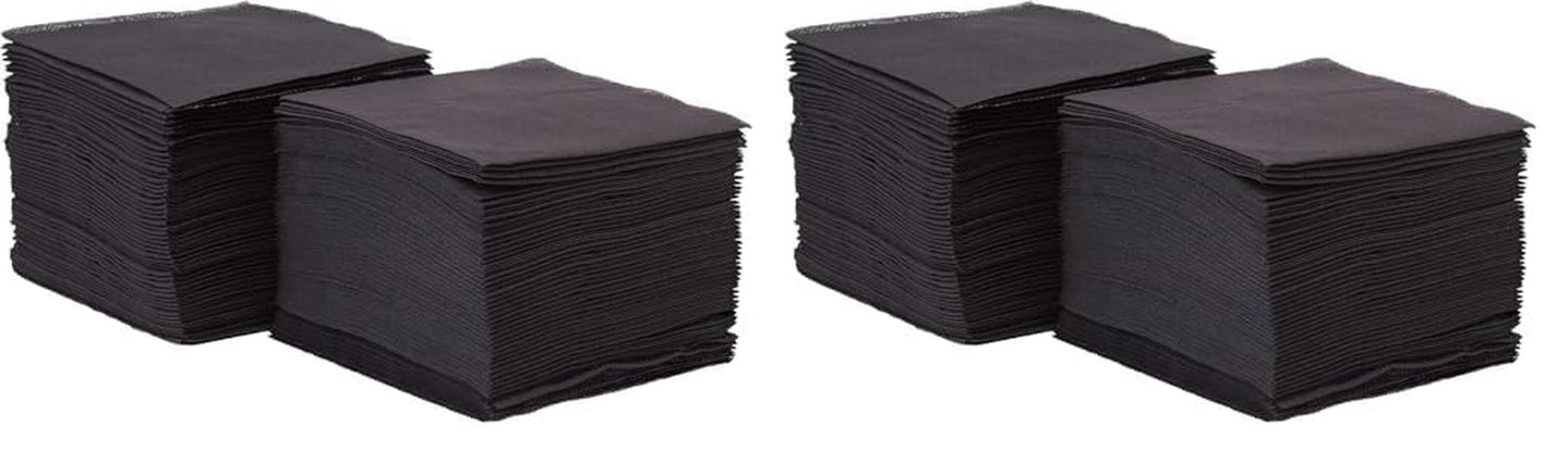Saten Ser22104961 Cocktail, servetten 20 X 20, 2 lagen, 1/4 vouw, 100 servetten, Punta-Punta, zwart