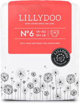 LILLYDOO Babyluiers Huidvriendelijk - Maat 3 (6-10kg), 29 stuks, Betrouwbare lekbescherming, Zacht, Geurvrij en Lotionvrij voor gevoelige huid, Dermatologisch getest