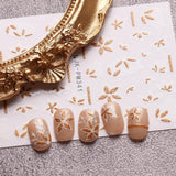 JMEOWIO Nagelsticker Blumen Glitzer 9 Blatt Nail Art Sticker Selbstklebend Nagelaufkleber Frühling Sommer Blumen Decoratie Nageldesign Zubehör
