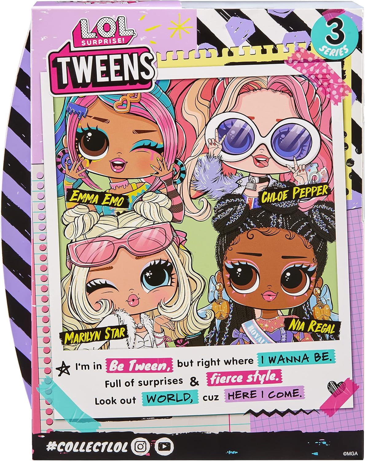 LOL Verrassing! Tweens Fashion Doll Series 3 - NIA Regal-pop van 15 cm met verrassingen: extravagante outfits, accessoires en meer. Geweldig verzamelcadeau voor jongens en meisjes 18+ 584087