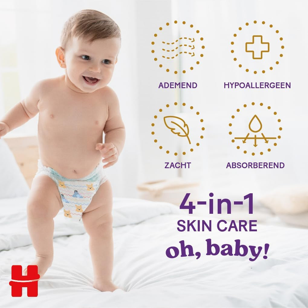 Huggies Extra Care luiers Maat 4 (9-14 kg), 4 bundels van 26 luiers - 4280 g