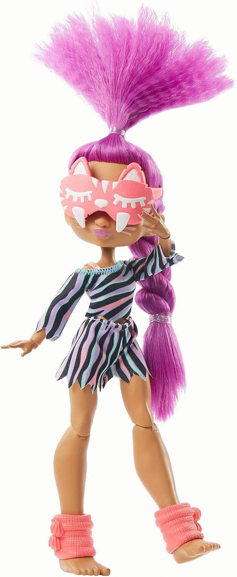 Cave Club GTH02 - Roaralai Pyjama Party Fun Doll, gelede pop met paars haar en accessoires, cadeau voor kinderen vanaf 4 jaar, veelkleurig