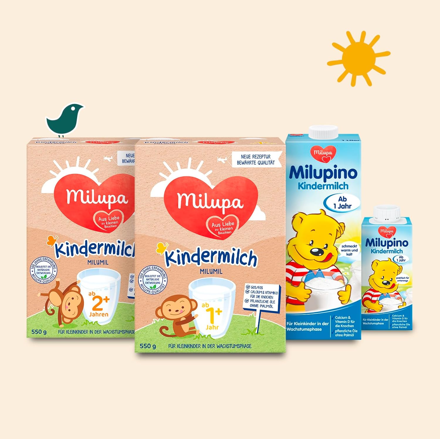 Milupino babymelk kant en klaar (6X1L), vanaf 1 jaar, voor kleine kinderen in de groeifase Naty Shop