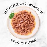 Gourmet Gold Succulent fijne reepjes, nat kattenvoer met kip, 12 stuks (12 x 85 g)