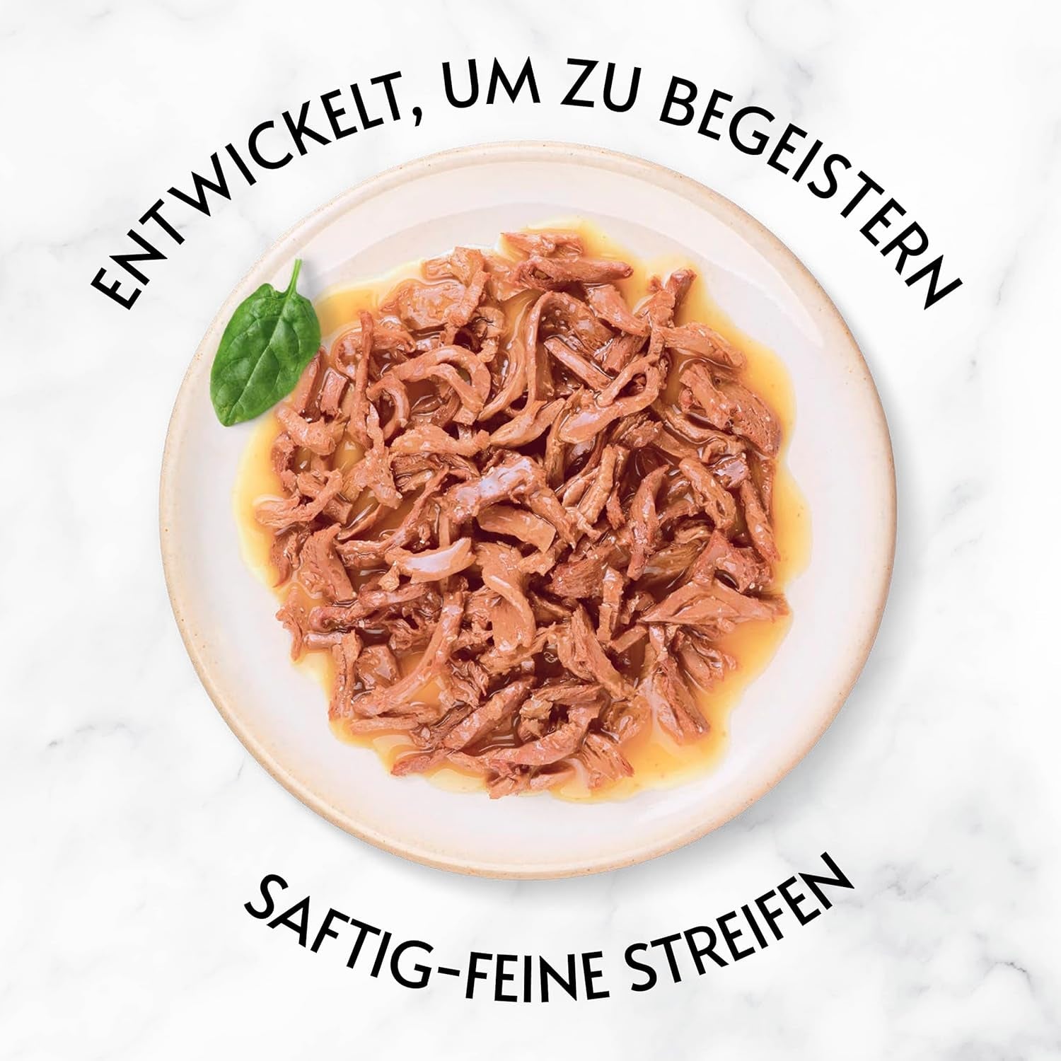 Gourmet Gold Succulent fijne reepjes, nat kattenvoer met kip, 12 stuks (12 x 85 g)