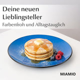 MIAMIO - Set van 6 keramische aardewerken borden/dinerborden - Le Papillon Collection (kleurrijke, kleine borden (6x))