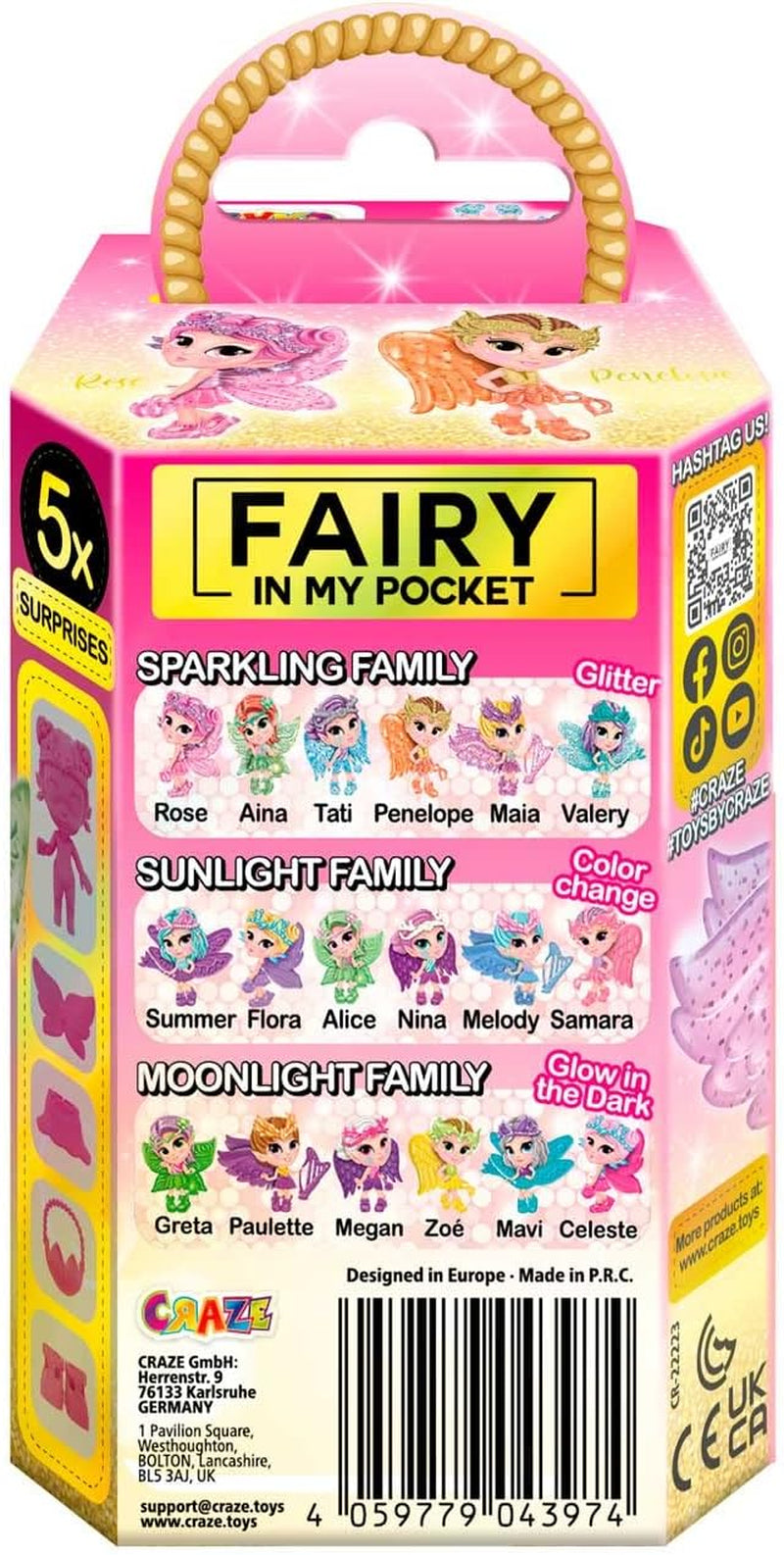 Fee van waanzin in mijn zak | Feepop met vleugels, verzamelfeeënspeeltje met speciale effecten zoals glitter, glow in the dark en kleurverandering