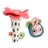 Babyspeelgoed Fisher-Price Planet Friends 2-in-1 bel en bij pluche zintuiglijk speelgoed als tweedelige set voor pasgeborenen tot 3 maanden, HYR56 babyspeelgoed Naty Shop standaardtitel