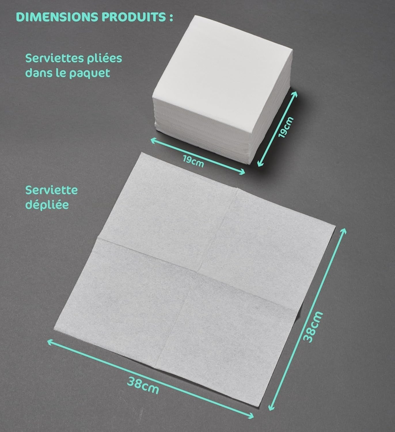 - Tex Touch papieren servetten - Zwart - Fsc®-gecertificeerde servetten - Recyclebaar en biologisch afbreekbaar - Set van 40 grote zwarte servetten 38 X 38 Cm