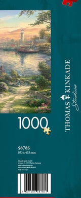 Schmidt Spiele 58785 Thomas Kinkade, New England Harbor, puzzel 1000 stukjes, gekleurde puzzel Naty Shop