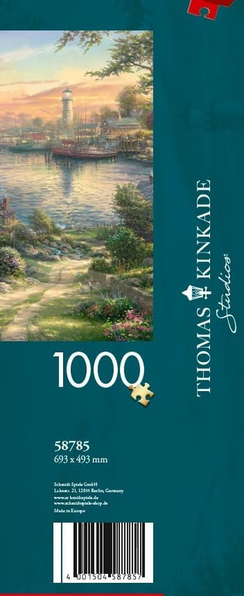 Schmidt Spiele 58785 Thomas Kinkade, New England Harbor, puzzel 1000 stukjes, gekleurde puzzel Naty Shop
