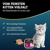 animonda Vom Feinsten Kitten Varieteit voor Kittens (32 x 100 g), graanvrij en suikervrij natvoer voor jonge katten met 100% verse en vlezige ingrediënten.