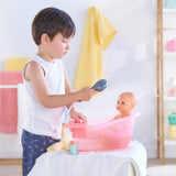 Corolle 9000141660 - Mon Grand Poupon badkuip met pompfunctie en rubberen eendje voor alle poppen van 30-36 cm, 32,5 cm, vanaf 3 jaar